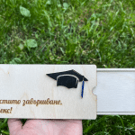 Дървен плик с пожелание